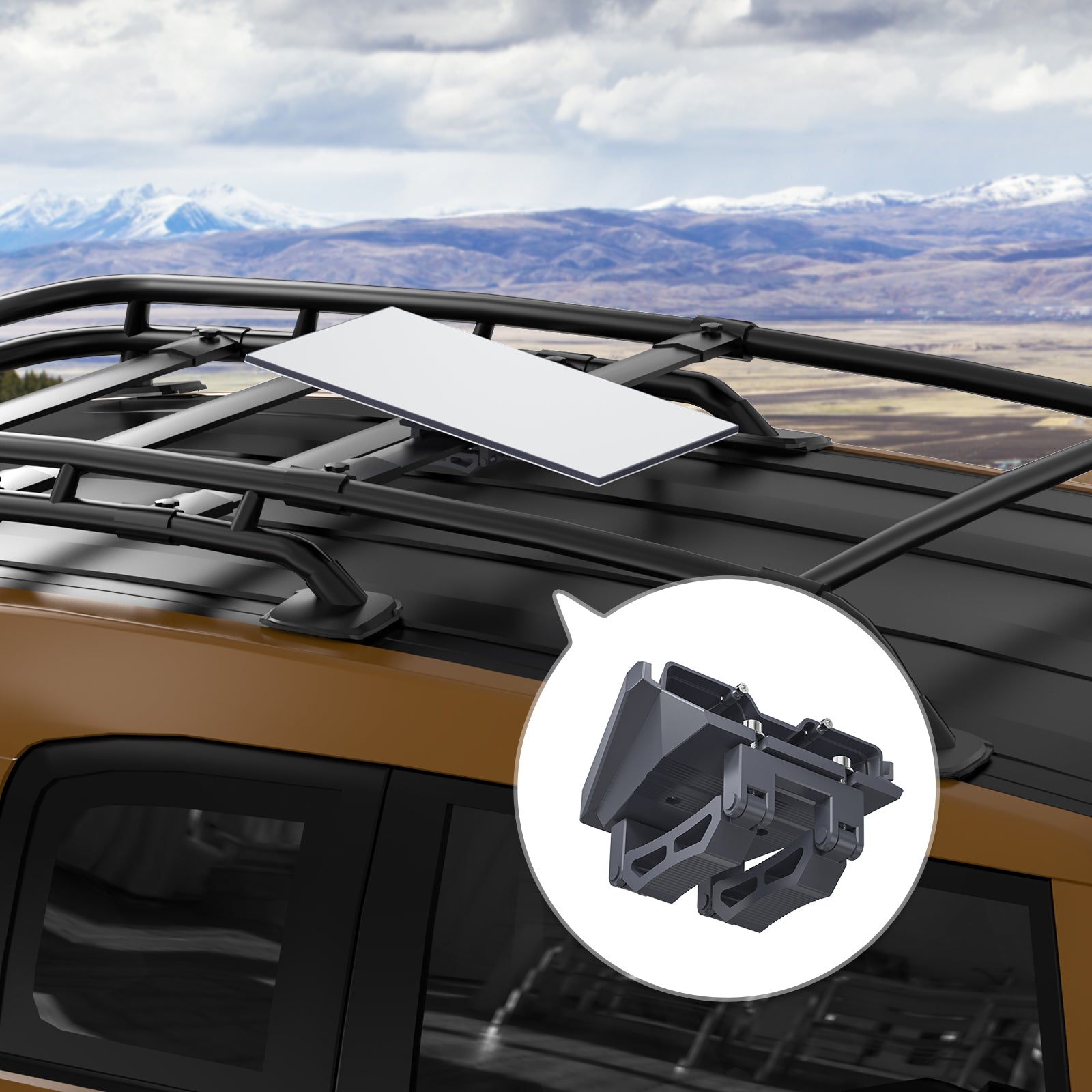 Starlink Gen 3 Roof Rack Mobility Mount – Heavy-Duty Adjustable Clamp for Flat & Aero Bars