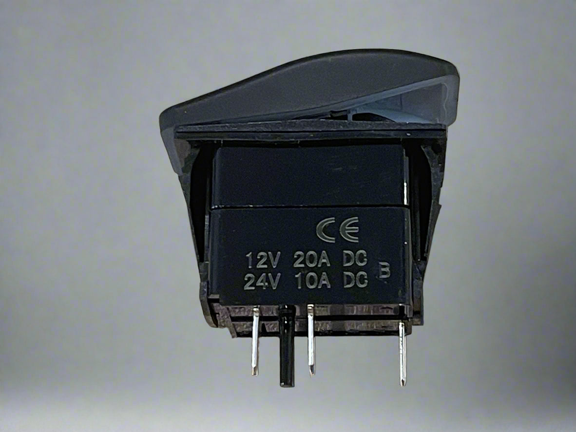 Starlink DC 3-Pole Rocker Switch – Blue LED with Mounting Plate Options (12V 20A / 24V 10A)