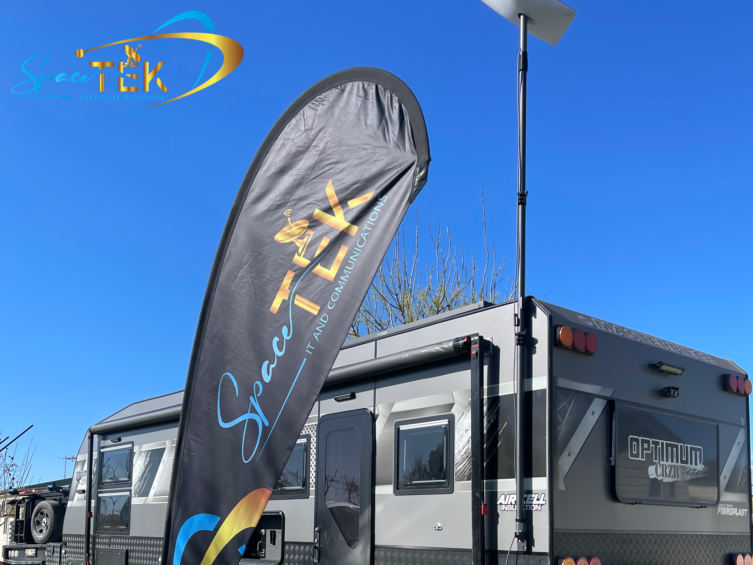 Carbon Fibre Telescopic RV Mount for Starlink Gen 2