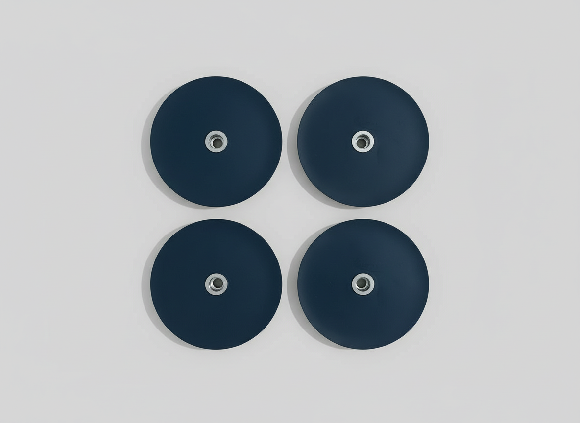 3.5-Inch Rubber Coated Rare Earth Magnets with M8 Thread