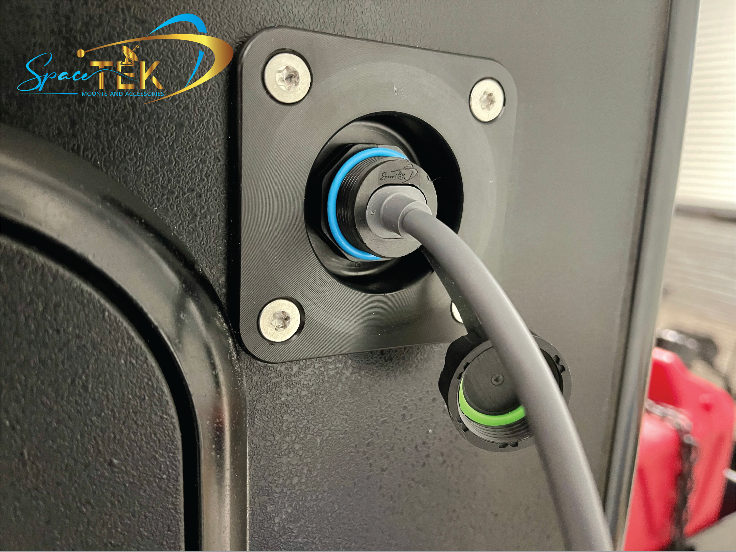 Caravan RV - Gen 3 RJ45 Recessed Data Socket for Starlink (WITH Backing Plate)