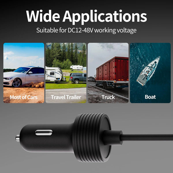 High Quality 12V-48V Cig Outlet to DC Power Cable for Starlink Mini 3M/9.8FT
