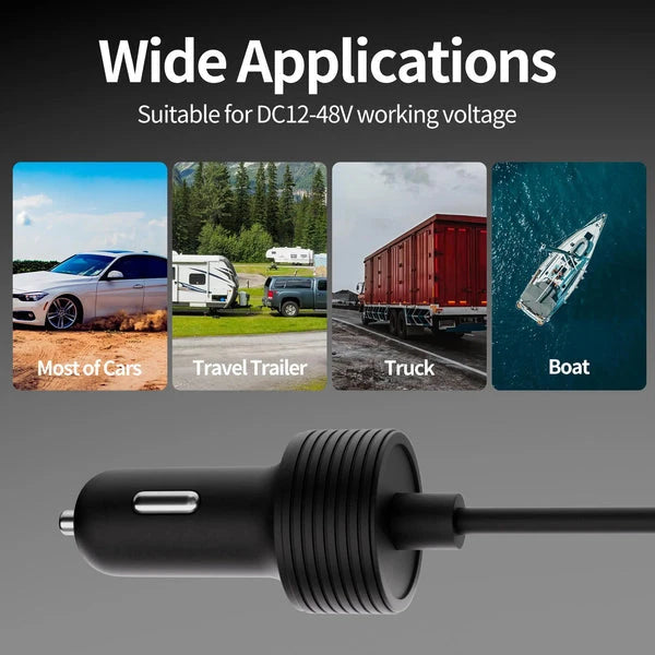 High Quality 12V-48V Cig Outlet to DC Power Cable for Starlink Mini 3M/9.8FT StarGear