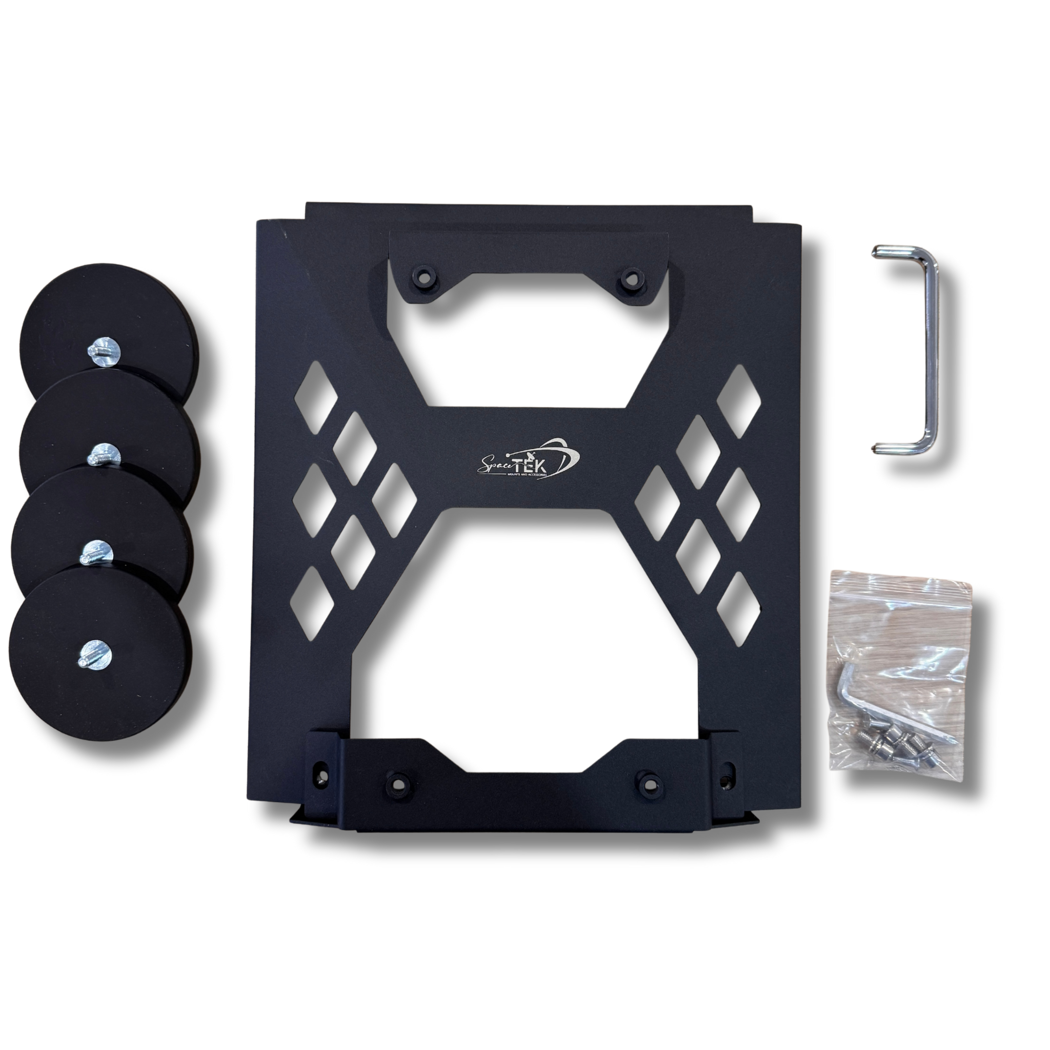 ROBUST POWDER-COATED IN-MOTION MAGNETIC ROOF MOUNT FOR STARLINK MINI – 87MM EARTH MAGNETS WITH HANDLE Candy