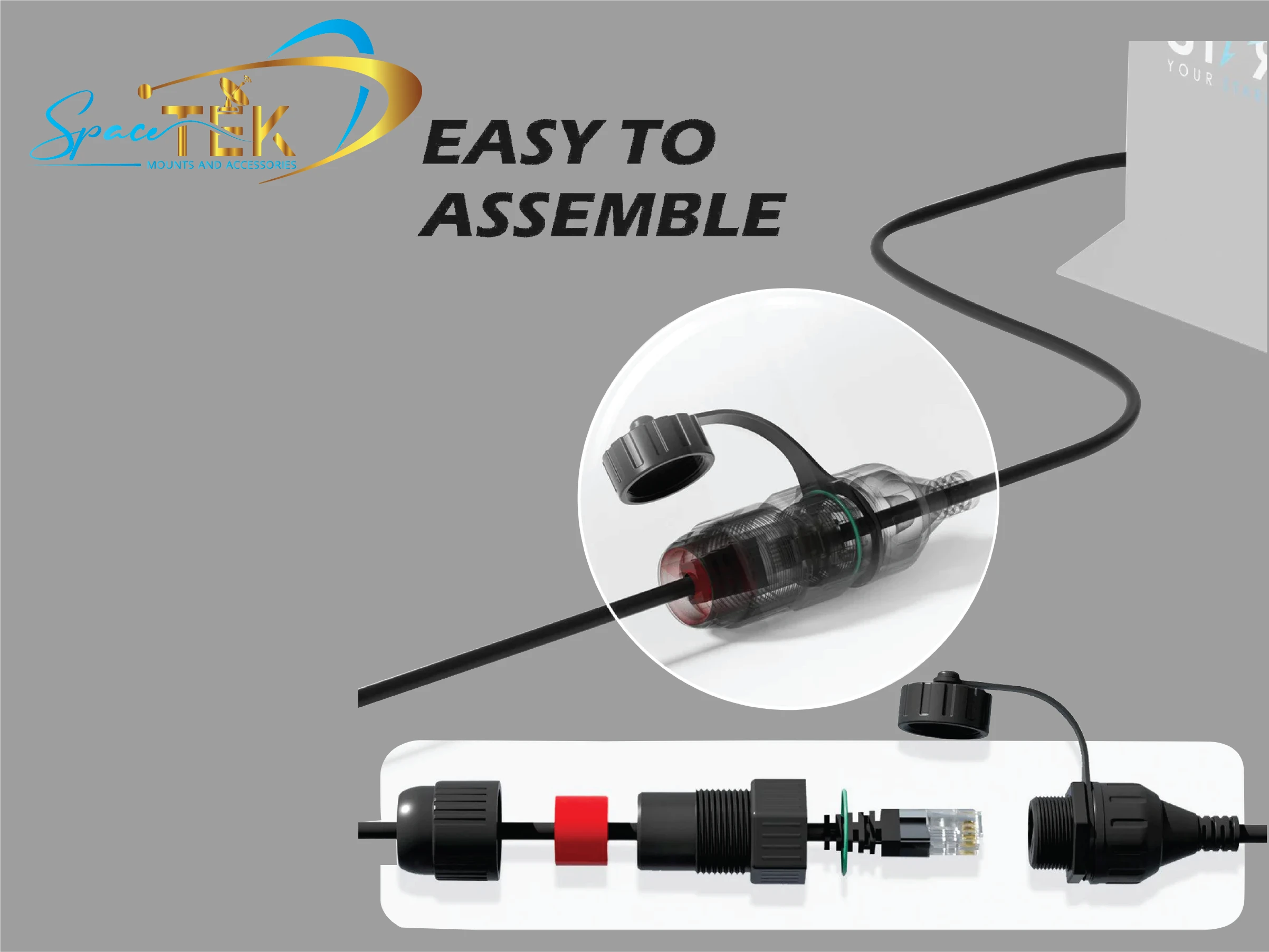 Starlink SPX to RJ45 Adapters (Pair) With Custom Length Cable Bundle StarGear