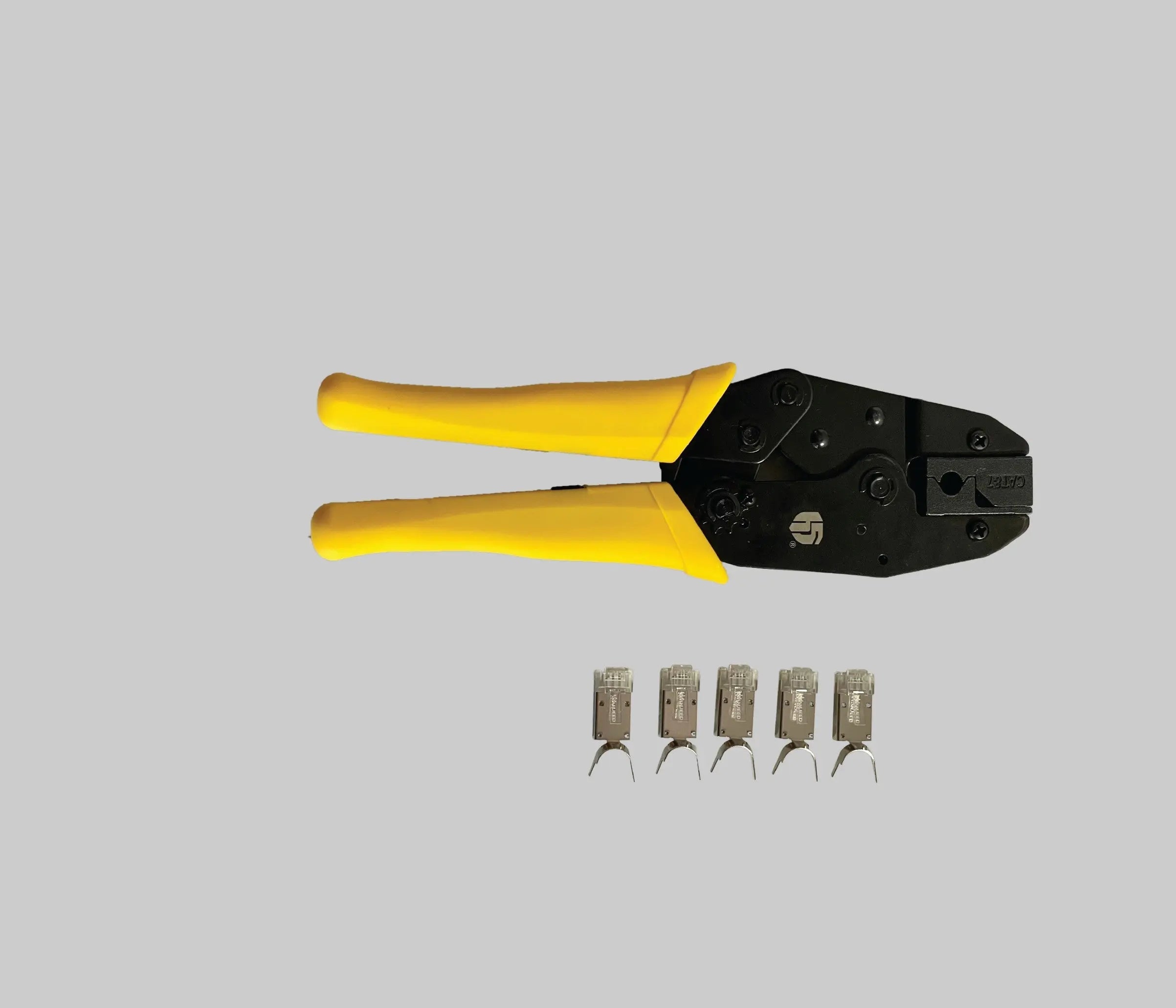 Heavy Duty RJ45 Crimping Tool with 5 X Shielded Plug's SpaceTek