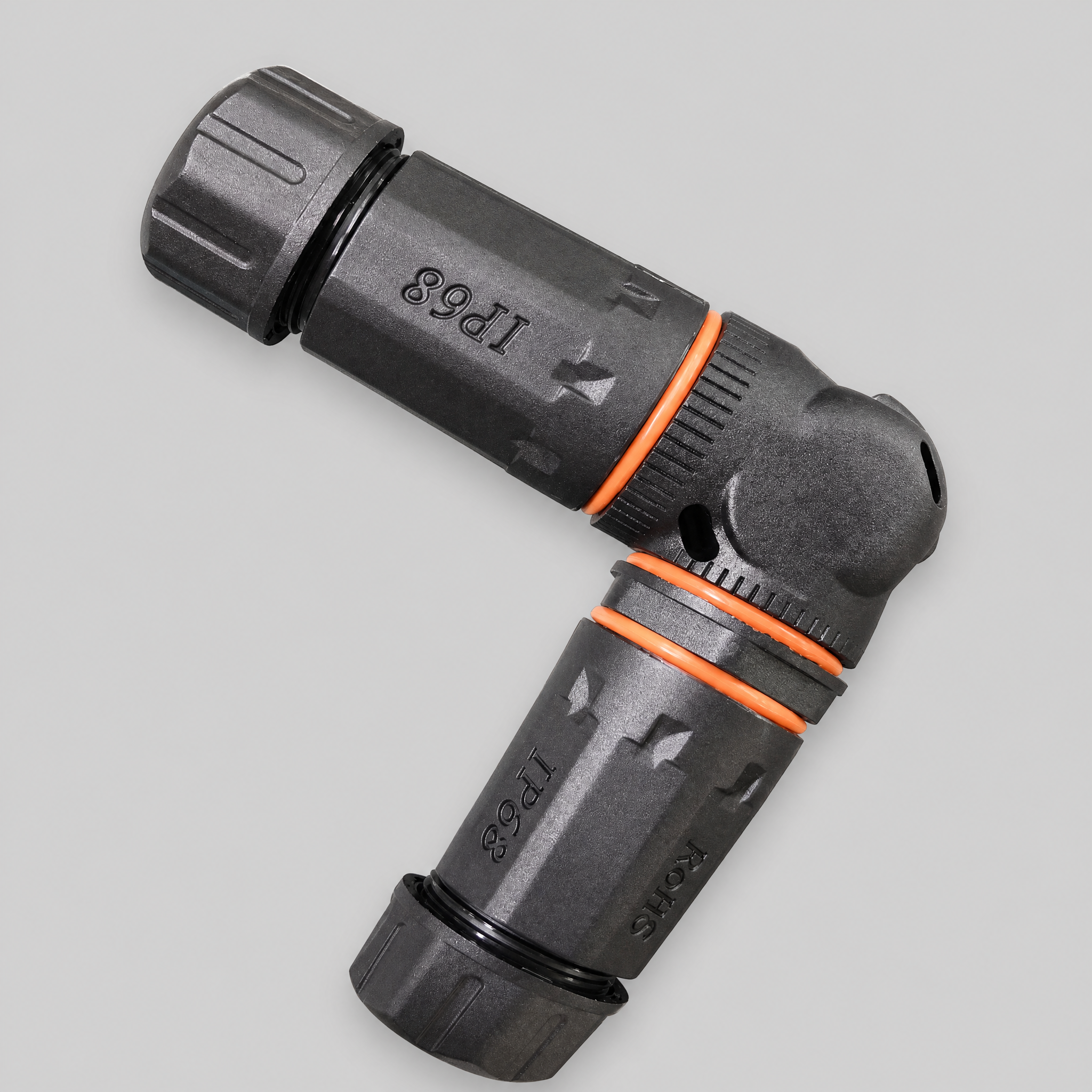Starlink Gen 3 and V5 RJ45 90 degree waterproof bulkhead coupler for angled cable pass-through