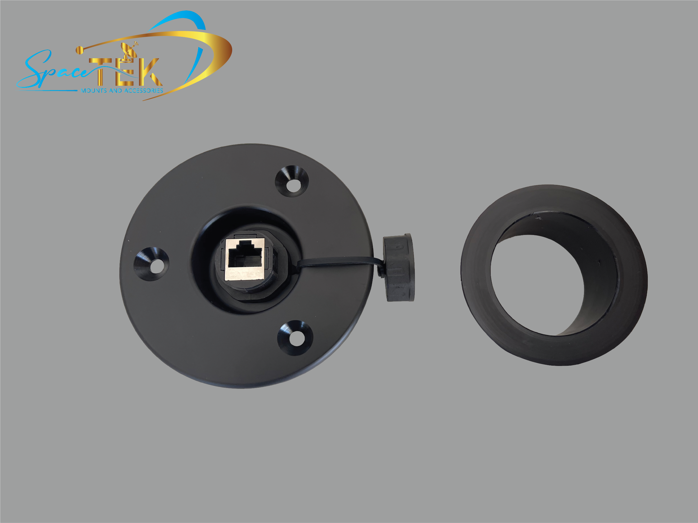 Caravan RV - RJ45 Recessed Data Socket for Starlink With Backing Plate