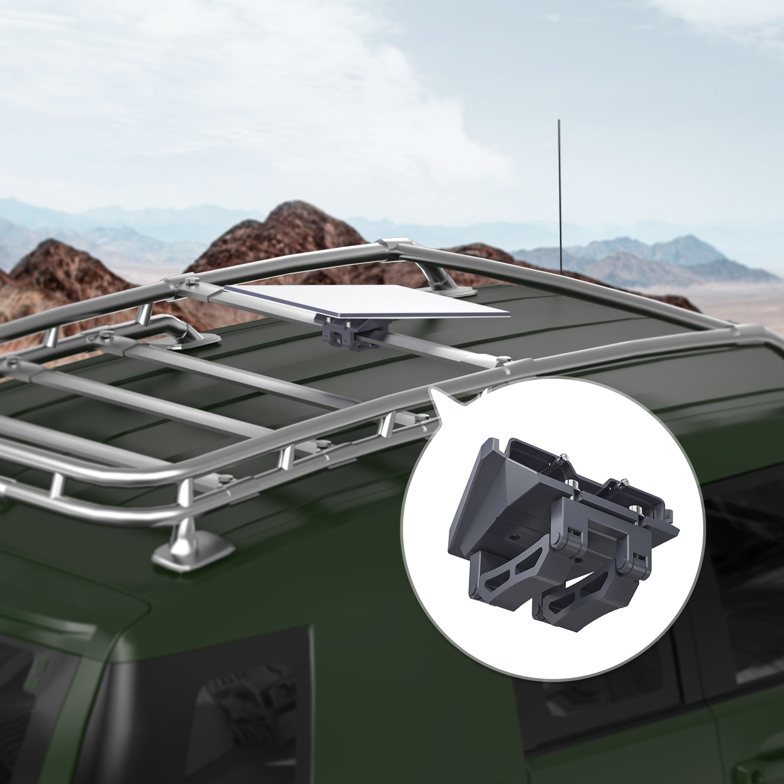 Starlink Gen 3 Roof Rack Mobility Mount – Heavy-Duty Adjustable Clamp for Flat & Aero Bars