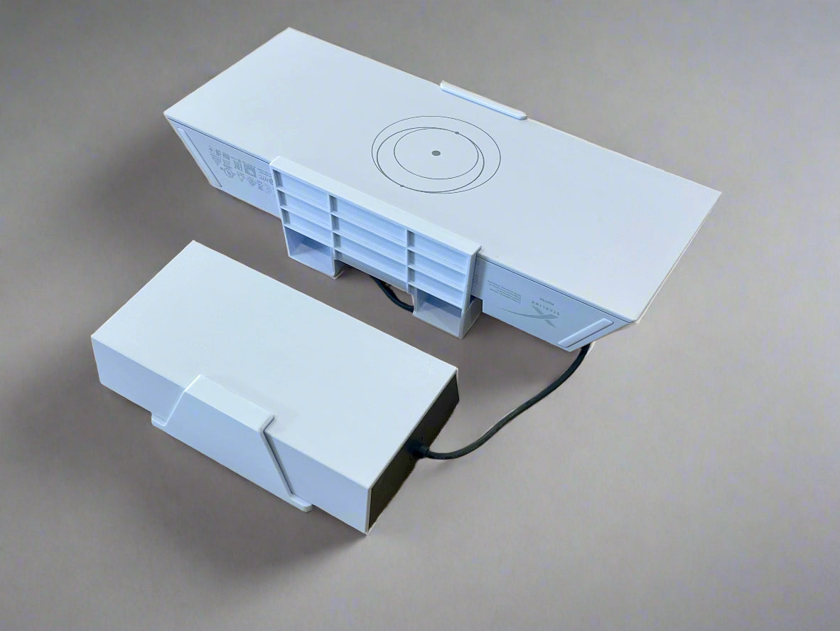 Plastic wall mount holders for Starlink Gen 3 router & 56V power supply – dual holder set