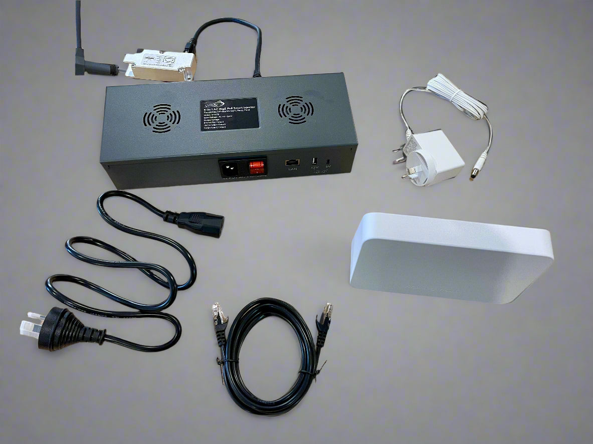 SpaceTek Universal Replacement 110-240V AC Power Supply with Integrated Starlink PoE Injector – Supports Gen 1, Gen 2 & Gen 3 Terminals (54V Output)