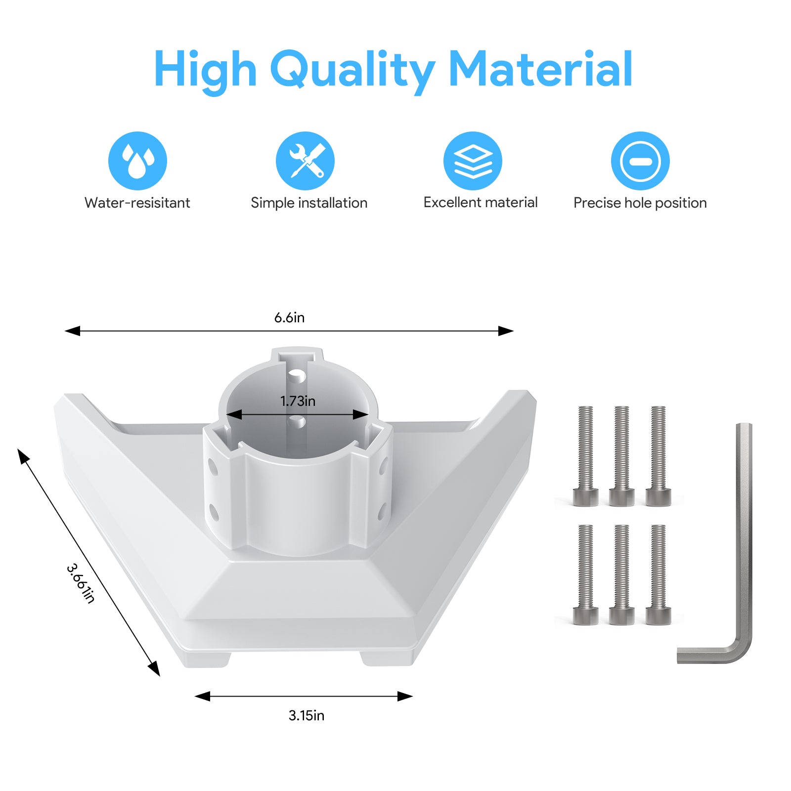 Starlink Mini Pipe Adapter – Compact ASA/ABS Mount for Starlink Mini Terminals