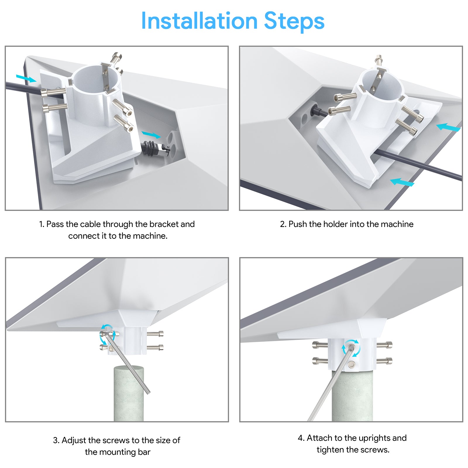Starlink Mini Pipe Adapter – Compact ASA/ABS Mount for Starlink Mini Terminals
