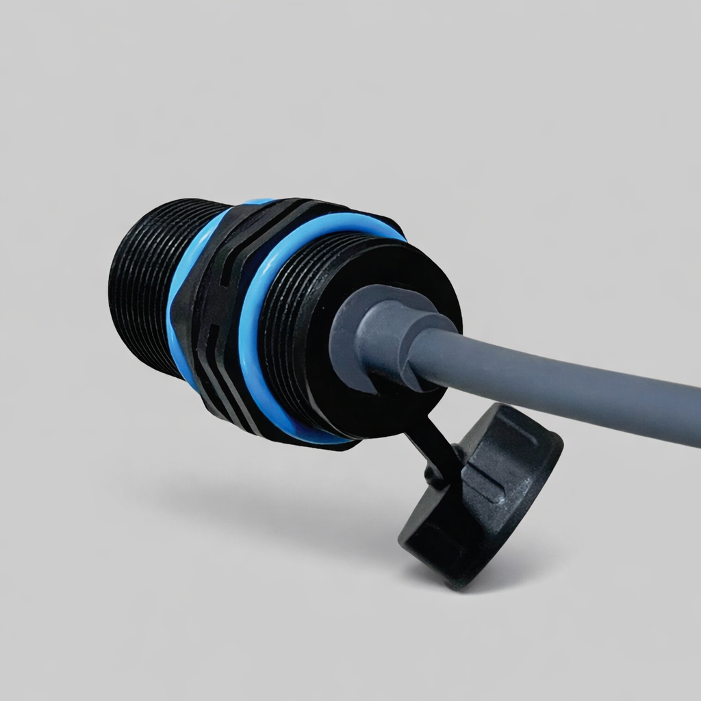 Close up of Gen 3 Bulkhead Socket joiner for CAT6A cables Starlink