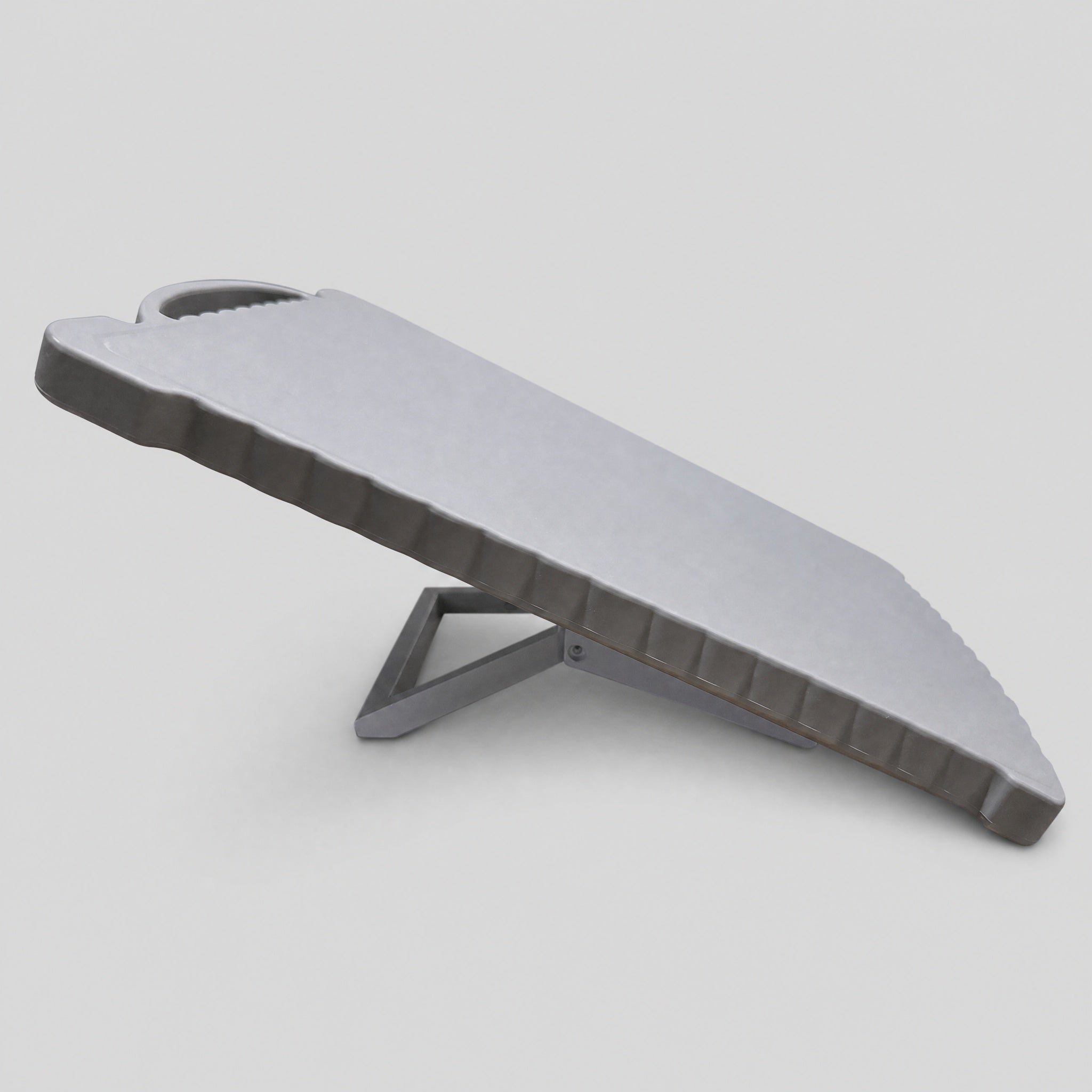 Side view of grey silicone protective cover for Starlink Mini showing carry handle and fitted protective design.