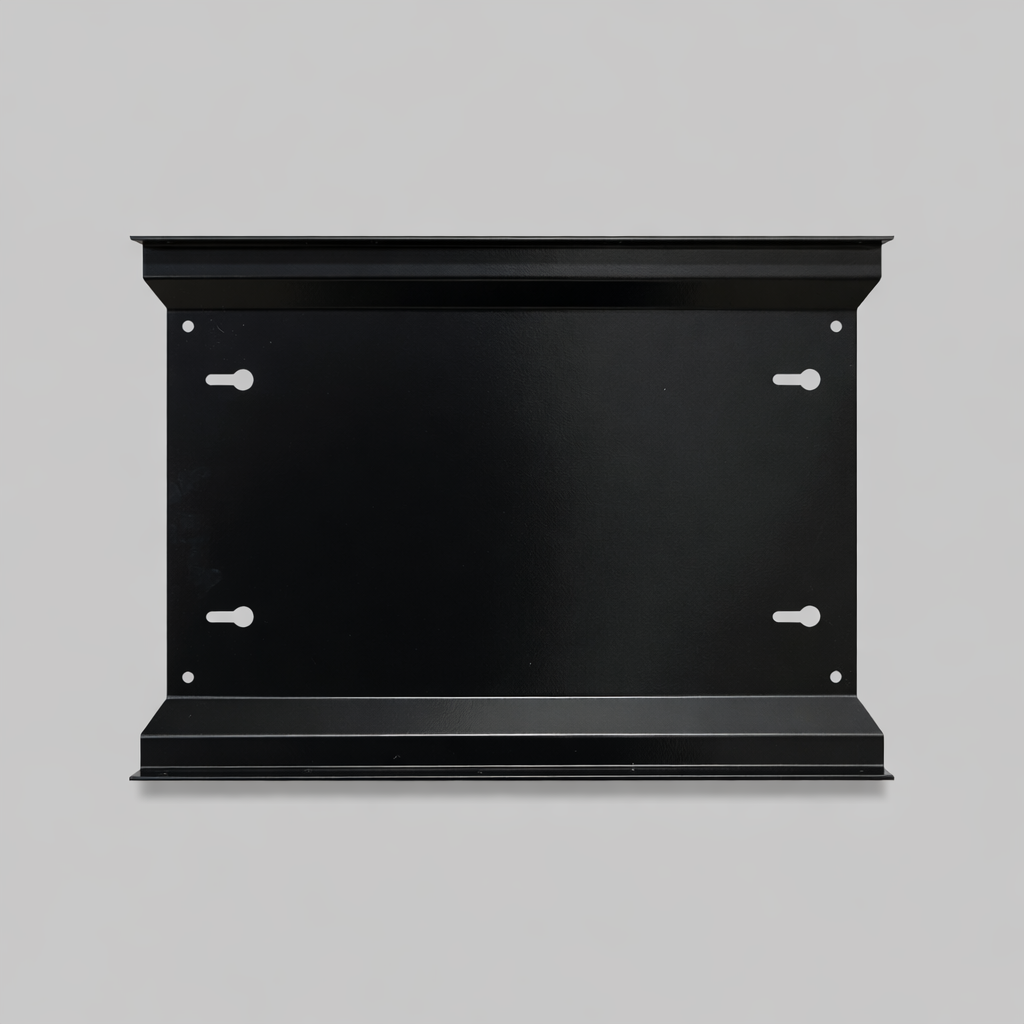 Durable black mounting plate compatible with Starlink Gen 3 motion systems, designed for secure wall or roof installations in commercial and mobile setups