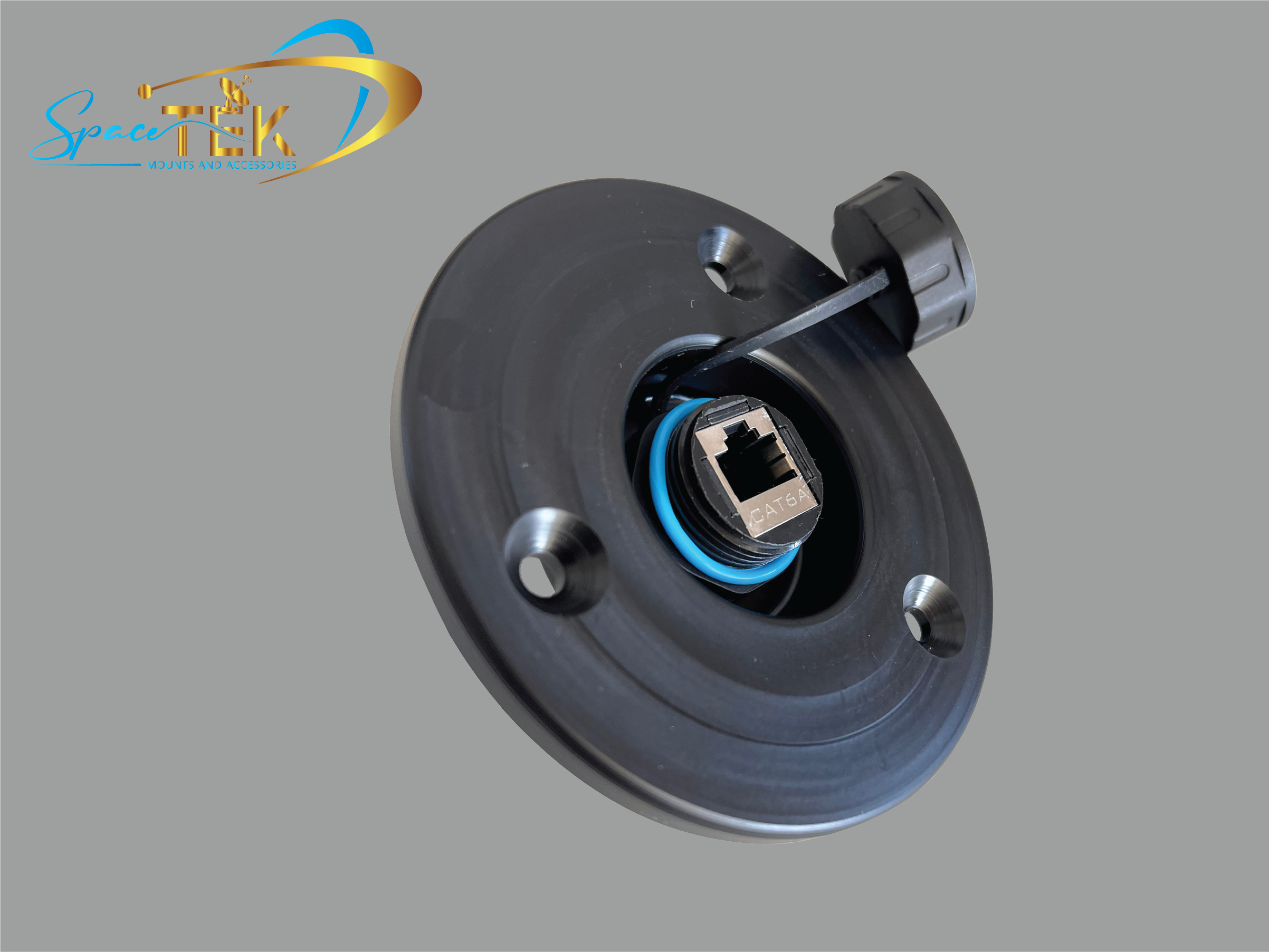 Caravan RV - RJ45 Recessed Data Socket for Starlink With Backing Plate