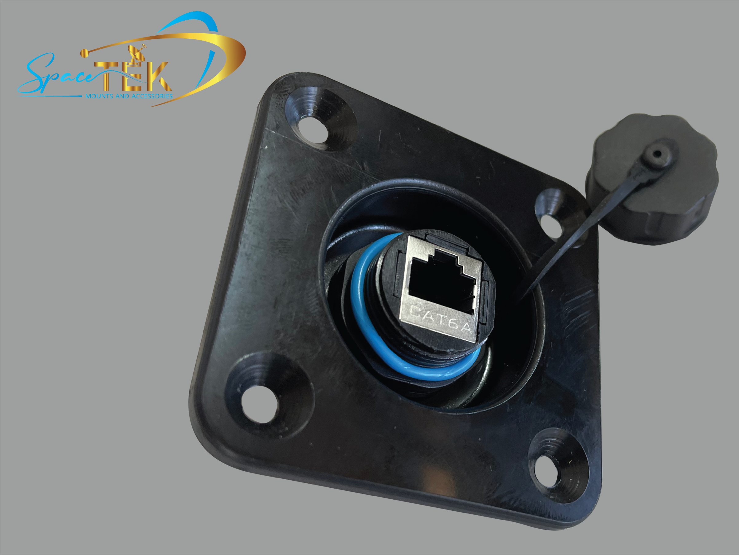 Caravan RV - RJ45 Recessed Data Socket for Starlink With Backing Plate