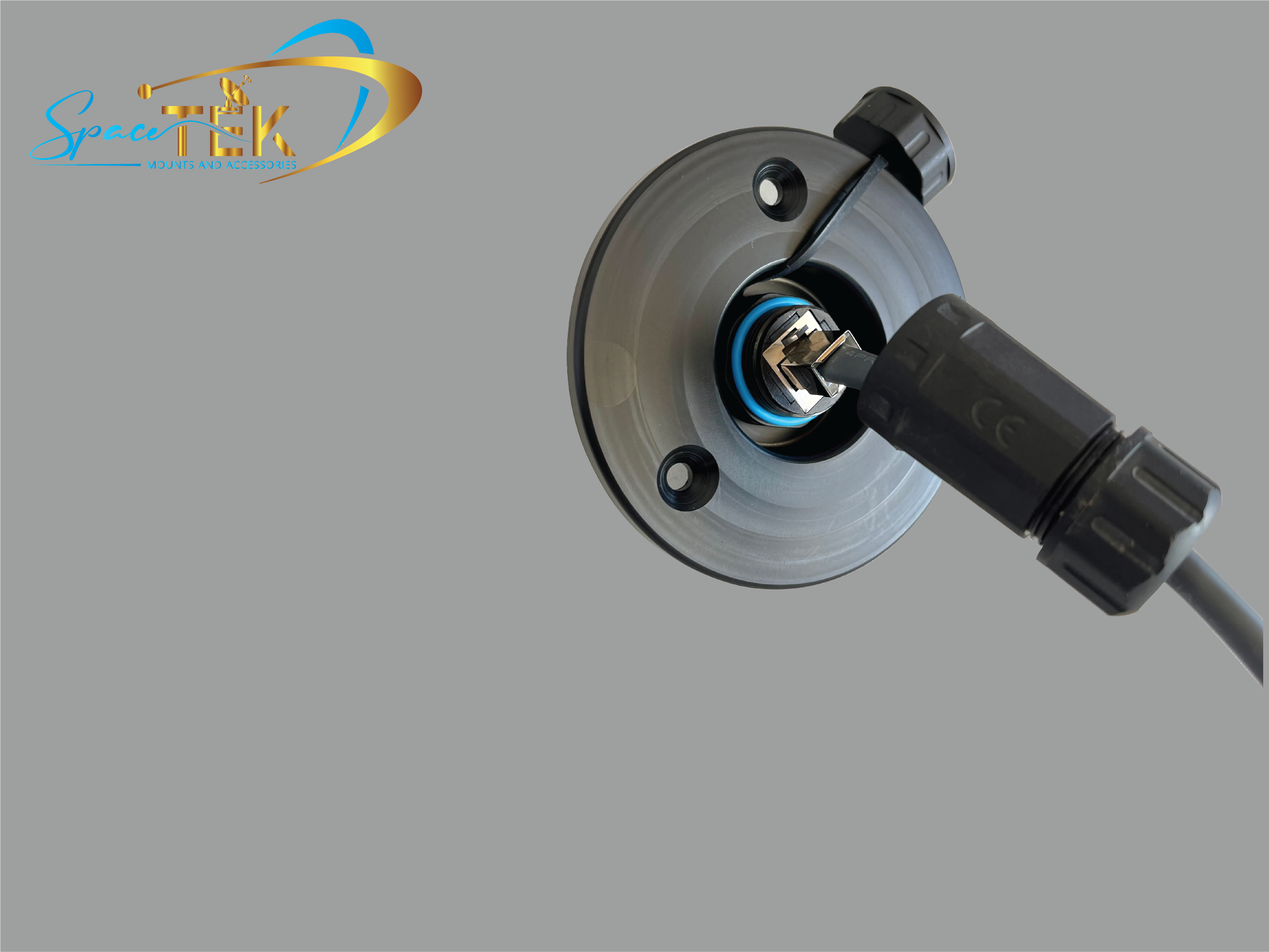 Caravan RV - RJ45 Recessed Data Socket for Starlink With Backing Plate