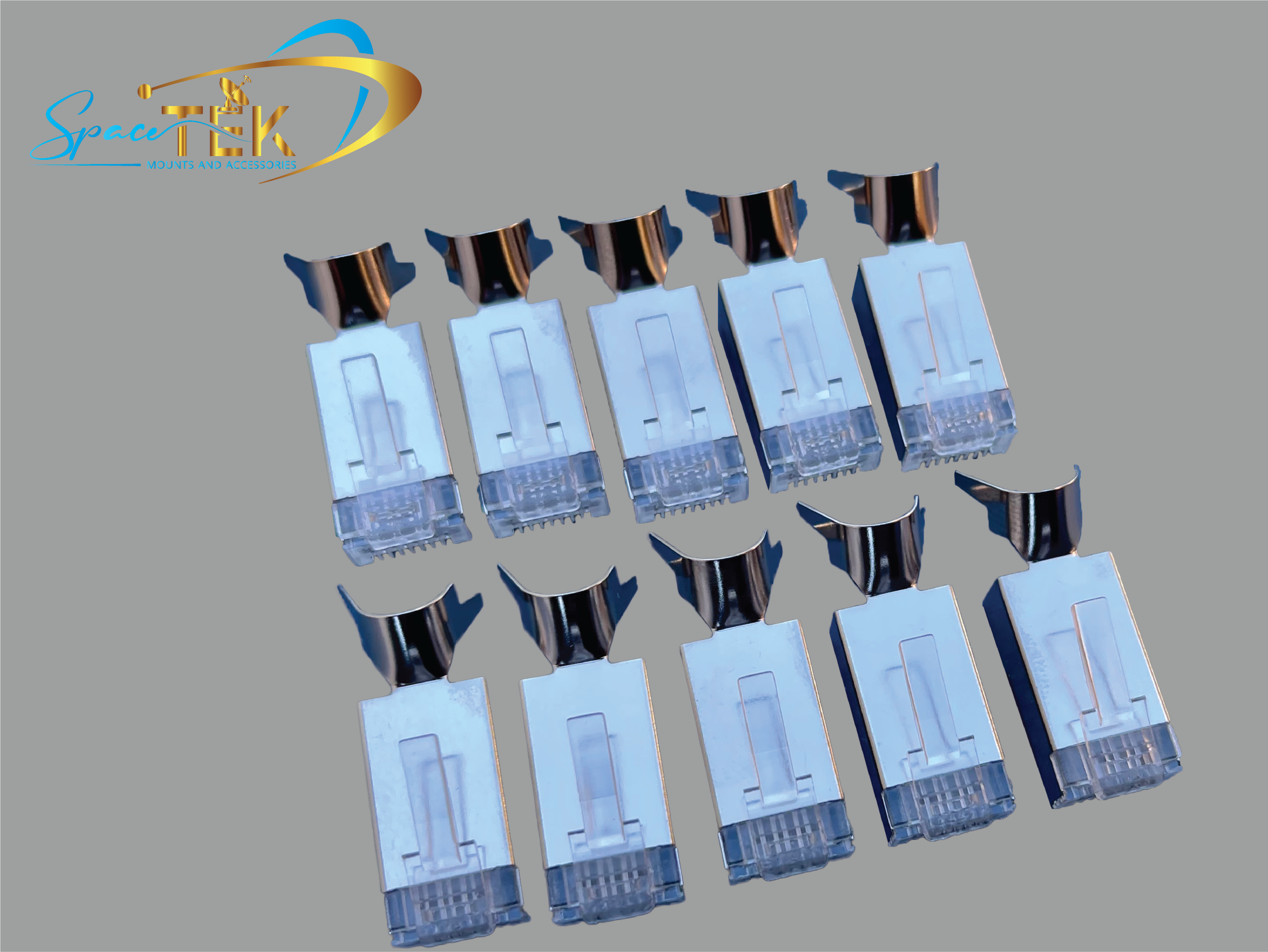 10 X CAT6A Shielded RJ45 Plugs - SpacTek Starlink Accessories Shop